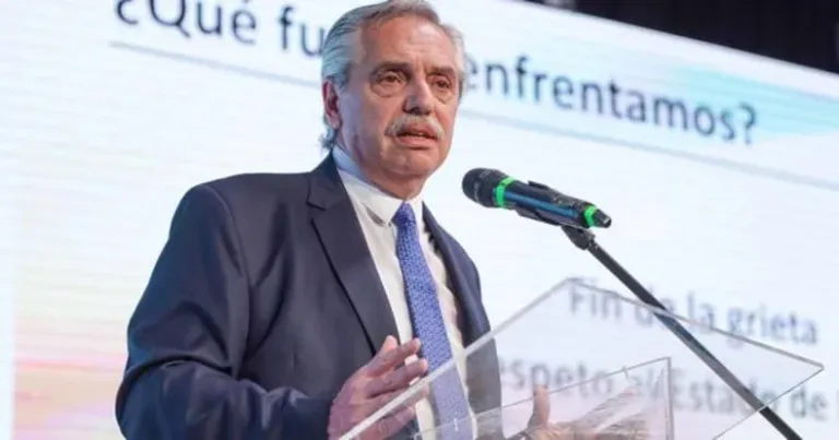 El presidente Alberto Fernández en la edición 59 del Coloquio de IDEA.
