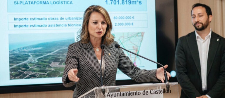 Alcaldesa de Castellón, Begoña Carrasco, en la presentación de LogistiCS