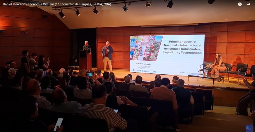 Daniel Mercado, Coordinador de la Comisión de Ambiente y Sostenibilidad de APIA, en el Primer Encuentro Nacional e Internacional de Parques Industriales Logísticos y Tecnológicos, Córdoba 2025 // Conexión Parques